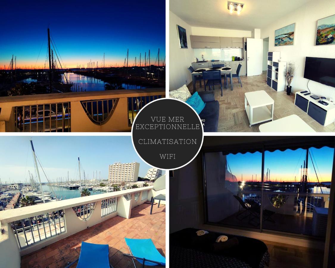 Classe 3 Etoiles - Magnifique Vue Sur Le Port - Wifi Et Clim La Grande-Motte Kültér fotó